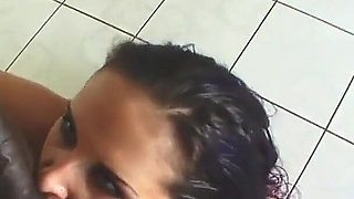 Interracial porn with Caroline Pierce a dark haired whore fucking with a big black cock that breaks her pussy