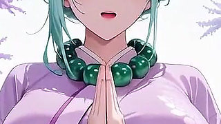 Purple Kimono Goddess! Can't Handle the Wetness Under the Red Torii Gate