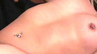 Blonde stripper masturbating after dance