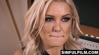 COUGAR Kenzie Taylor with good-sized knockers stiff office tearing up