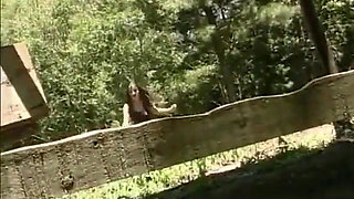 Hot Latina in Outdoor Gangbang