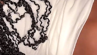 Petite Ebony Wife Teases, Gets Fucked and Creampied