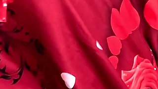 Dark Staircase Seduction. Shiny Long Jacket, Under Sheet Sex and Double Cum Finish