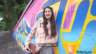Public agent - college art schoolgirl with Natural Tits dares to have porno outside for first time