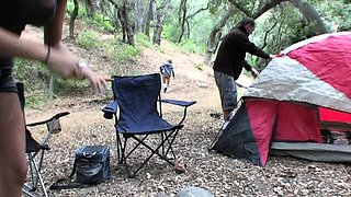 Stunning blonde teen fingering pussy in the great outdoor