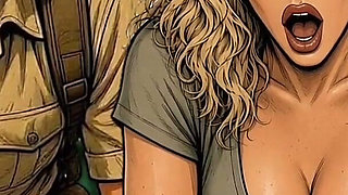 Extreme Blowjob and Fucking in the Jungle. White Wife and BBC