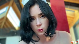 Young Shy German Hotel Maid Gives In To Temptation And Pounces On Guest's Dick