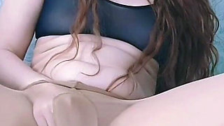 Masturbation in Tan Nylons