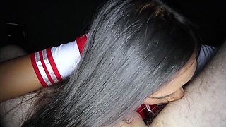 Thai teen Pay releasing a farangs stress