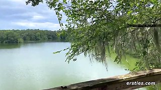Hippie Girl Zoe Fingering Her Pussy and Squirting on Park Bench - German Amateur Outdoor Solo