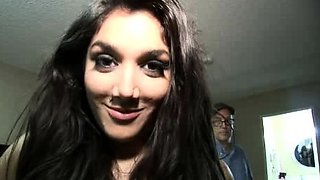 Busty amateur girlfriend group sex with facials