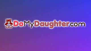 Two impudent stepfathers drill their young and tempting stepdaughters during a great foursome
