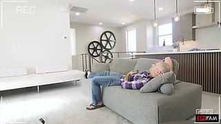 Stepdad Makes Stepdaughter Play With His Cock