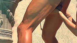 European Whore Is Fucked "mercilessly", Swallows Piss, Dry Fucked and Gets a Facial Cumshot