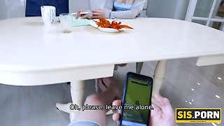 Sis.porn. chick was asking boyfriend to help with homework