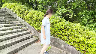 Exposed walk in a large park Changing clothes, cunnilingus, blowjob, completely naked   Outdoors08