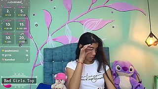 Very petite skinny booty webcam long hair teen show