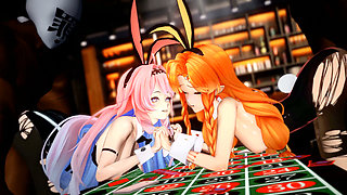 Wuthering Waves - Sigrika and Denia Naughty Club Party Fuck - 3D Hentai Animations