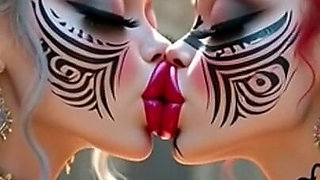Beautiful Elves Princess Kissing, Ai Animation