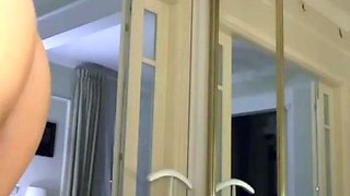 Amateur Teen with Huge Dildo Masturbating on Webcam