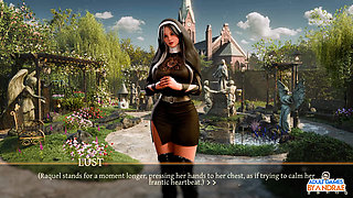 Stepsisters in Sin Gameplay Part 19 - Helga Caught Fingering in Front of the Altar