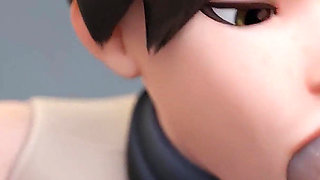 Tracer Got Bored with Guys - Tight Hole Double Penetration 3D Overwatch Animation