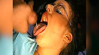 Glasses Drenched - Slut Takes Endless Facials and Cumshots