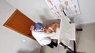 Brazilian Teen Redhead Gets Her Ass Fingered By Fake Gynecologist Doggy Style