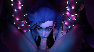 Creamy Facefuck with Blue Haired Girl!