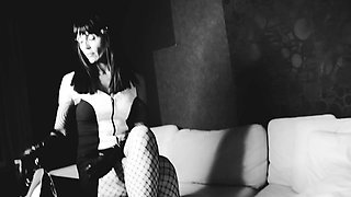 Foot fetish dominatrix hot black and white high heels goddess brunette MILF femdom bdsm kink