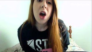 Emo teen Becka solo webcam masturbation