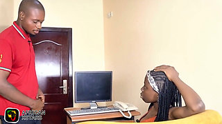 Office Blowjob Under the Desk- You Must Fuck Me Before I Employ You