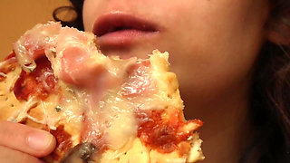 I Eat Some Pizza and Melon Because I'm Hungry and You Watch Me Eat Them Because They're Delicious
