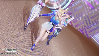MMD KPop Demon Hunters - HUNTRX - Golden Ahri Akali Kaisa Sexy Kpop Dance League of Legends Hentai Uncensored 4K 60FPS